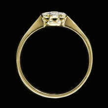 Engagement Round Old Mine Cut Genuine Diamond Ring 1.25 Carats Flower Style