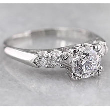 Engagement Round Diamond Ring 1.50 Carats White Gold 14K