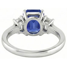 natural emerald sapphire 2.50ct ring top view