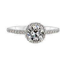 Authentic Fine Diamond Halo Setting Ring 1.50 ct 14 Karat White Gold – main view