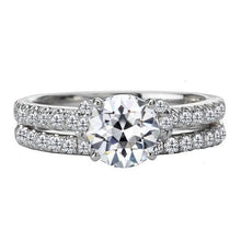 Antique Cushion Brilliant Diamond ring in 14K White Gold – main view