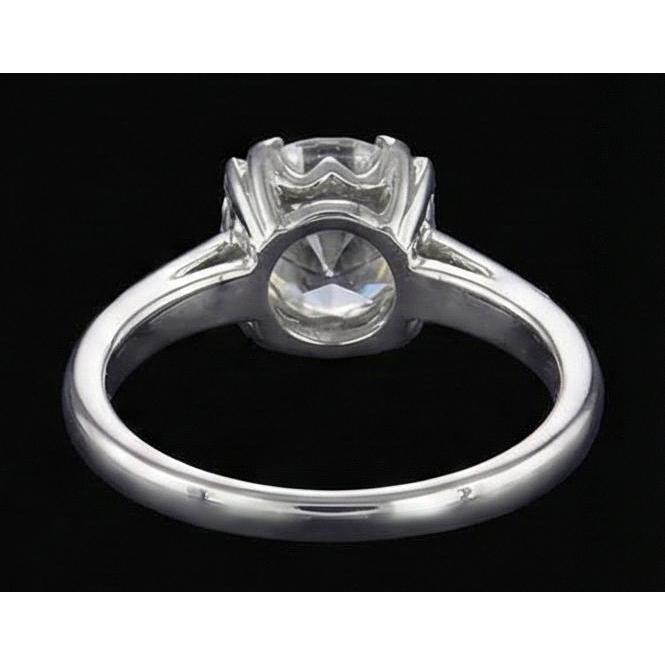 Engagement Ring Old European Real Natural Earth Mined Diamond 2.75 Carats Ladies Jewellery
