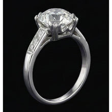 Engagement Ring Old European Real Natural Earth Mined Diamond 2.75 Carats Ladies Jewellery