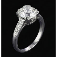 Engagement Ring Old European Real Natural Earth Mined Diamond 2.75 Carats Ladies Jewellery