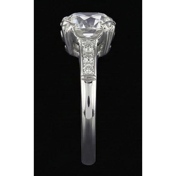 Engagement Ring Old European Real Natural Earth Mined Diamond 2.75 Carats Ladies Jewellery