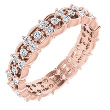 Eternity Wedding Band 1.50 Carats Round Genuine Diamond Rose Gold Jewelry