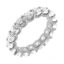 Eternity Wedding Band 5.10 Carats Round Genuine Diamonds White Gold 14K