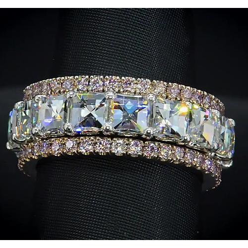 Eternity Wedding Band 9.20 Carats Two Tone Women Jewelry