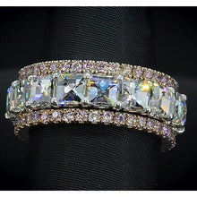 Eternity Wedding Band 9.20 Carats Two Tone Women Jewelry