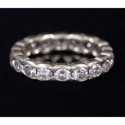 Eternity Wedding Band Natural 2.70 Carats Old Miner White Gold 14K