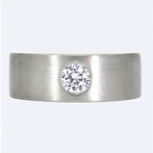 Euro Shank Mens Ring Gypsy Flush Natural Earth Mined Diamond