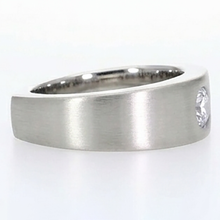 Euro Shank Mens Ring Gypsy Flush Natural Earth Mined Diamond