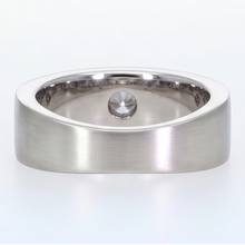 Euro Shank Mens Ring Gypsy Flush Natural Earth Mined Diamond