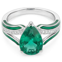 Exquisite Fine Emerald Gemstone Ring 2.50 ct – 14K White Gold by