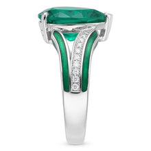Exquisite Fine Emerald Gemstone Ring 2.50 ct – 14K White Gold by