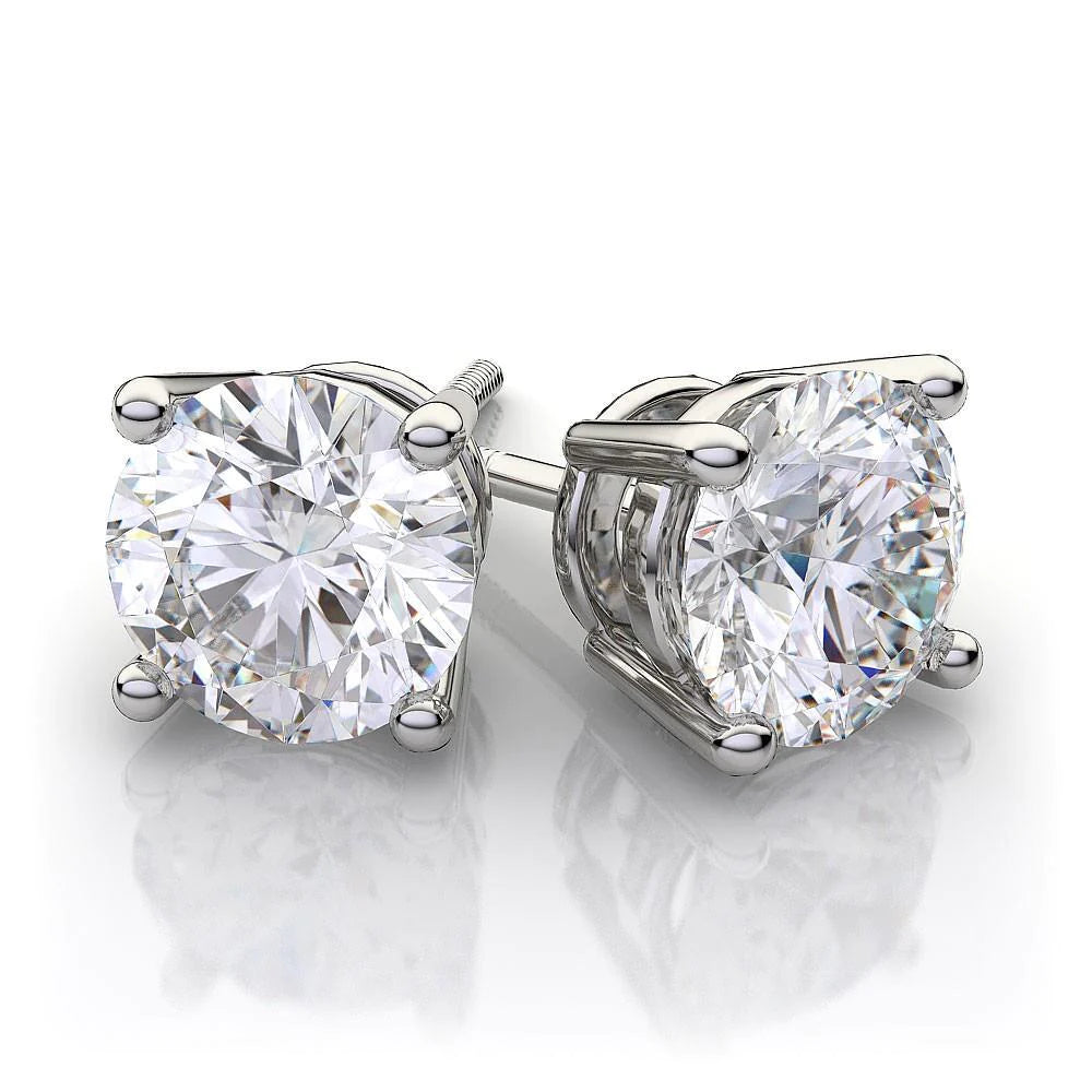 F Vs1 Brilliant Cut 5.50 Carats Real Diamonds Women Studs Earrings