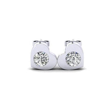 F Vs1 Round Cut 2.50 Ct Real Diamonds Heart Shape Studs Earring