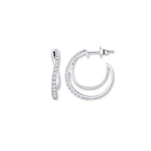 F Vvs1 2.4 Ct Round Cut Natural Diamond Lady Hoop Earring
