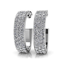 F Vvs1 8 Carats Real Round Cut Diamonds Women Hoop Earrings White Gold 14K