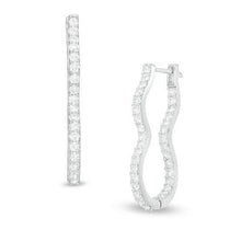 F Vvs1 Round Cut 4 Carats Genuine Diamonds Hoop Earrings Gold White 14K