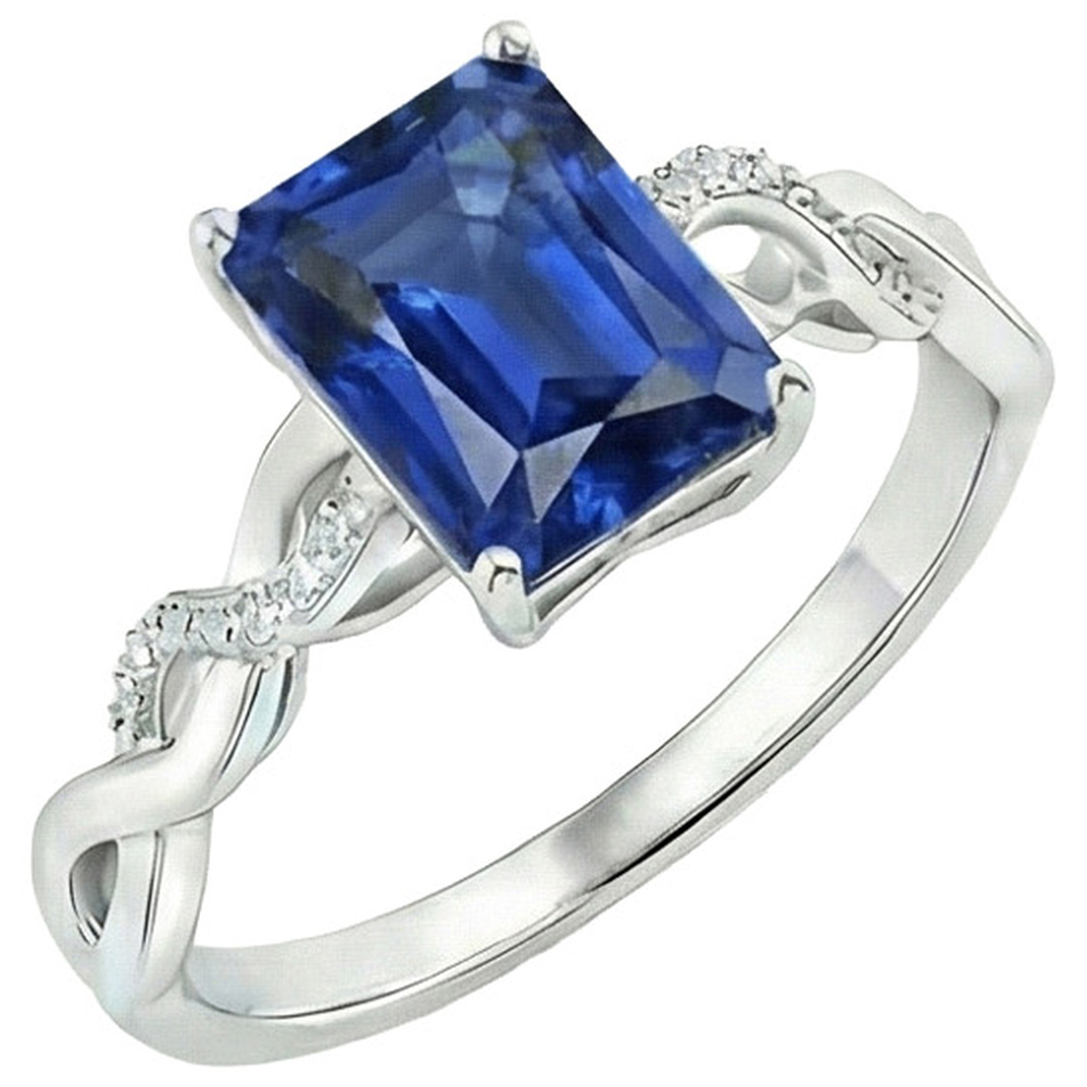 Fancy 7 Carat Sapphire Engagement Ring