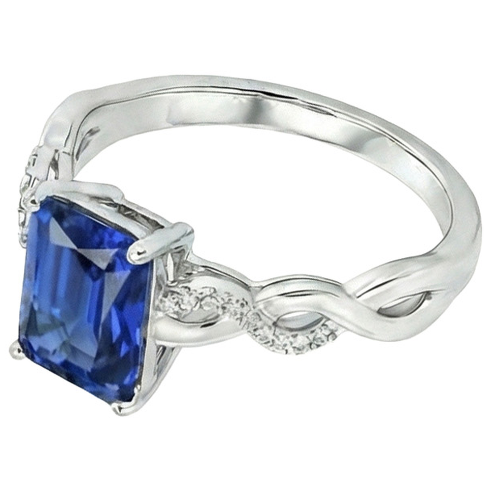Fancy 7 Carat Sapphire Engagement Ring