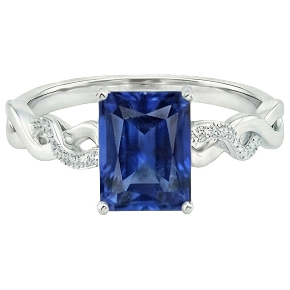 Fancy 7 Carat Sapphire Engagement Ring