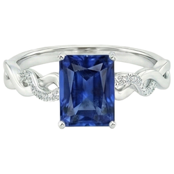 Fancy 7 Carat Sapphire Engagement Ring