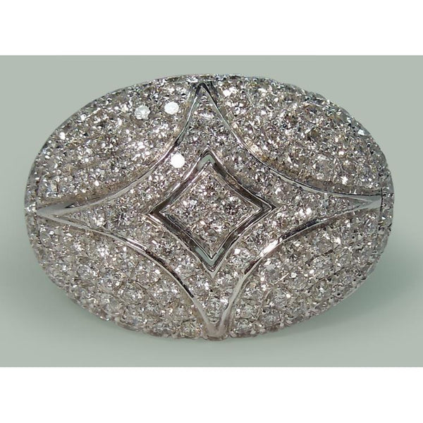 Fancy Round Diamond Engagement Ring Natural 1.27 Carats White Gold 14K