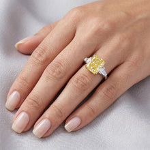 Fancy Yellow Diamond Three Stone Ring – VVS 5 ct 14 Karat Two