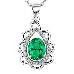 GIA Certified Gemstone Pendant – Colombian Emerald 2.50 ct 14