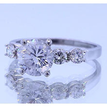 Five Stone Natural Diamond Engagement Setting 2.25 Carats