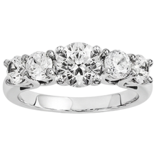 Five Stone Natural Earth Mined DIAMOND ( NOT LAB GROWN ) Engagement Ring 2 Carats White Gold 14K