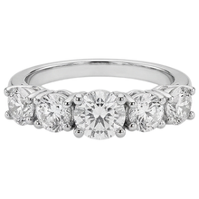 Five Stone Natural Earth Mined DIAMOND ( NOT LAB GROWN ) Engagement Ring 2 Carats White Gold 14K