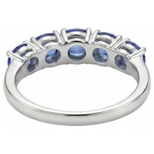 Five Stone Round Tanzanite Gemstone 2.50 Carat Ring Band Jewellery
