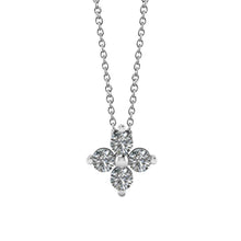 Fleur Grace Pendant Necklace 2 Ct White Gorgeous Round Cut Natural Diamonds