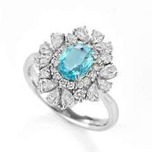 Floral Halo Paraiba Cocktail Ring