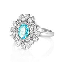 Floral Halo Paraiba Cocktail Ring