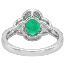 Exquisite Emerald Gemstone Ring 1.50 ct – back view