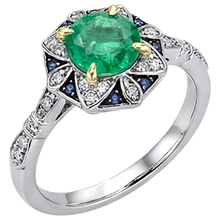 Gemstone Ring 14K with Emerald – side view