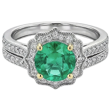 Elegant Precious Stone Ring 2 ct – front view