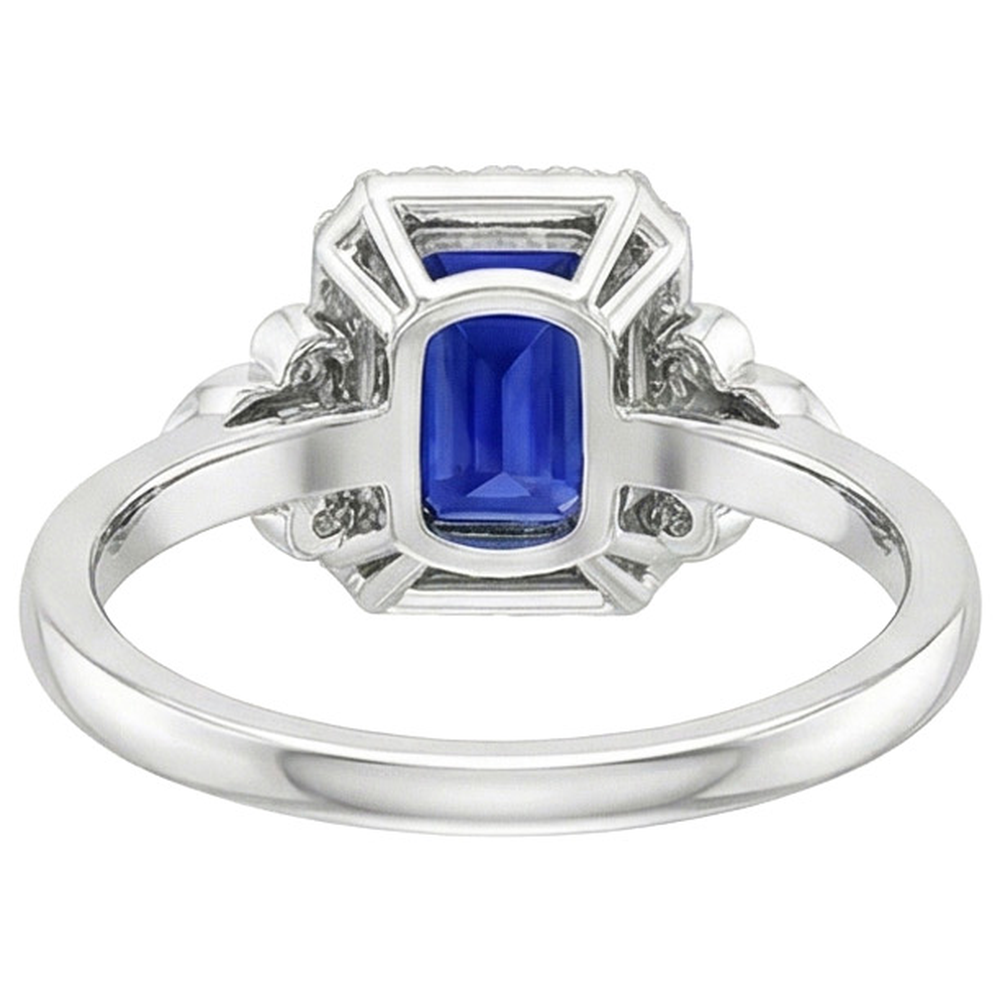 natural emerald sapphire 4.25ct ring close up detail