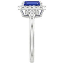 natural emerald sapphire 4.25ct ring on white background