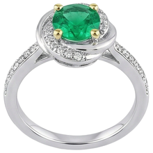 Handcrafted Fine Emerald Gemstone Ring 1 ct – angle view