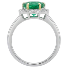 Premium Colored Stone Ring 2.50 ct – back view