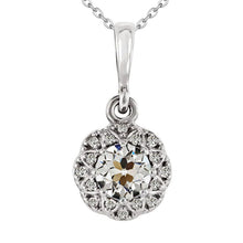 Old Mine Cut Diamond ring in 14K White Gold – main view
