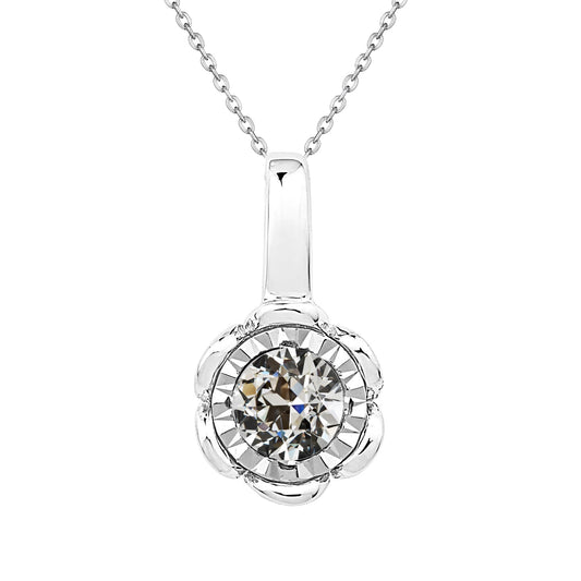Natural Brilliant Diamond Drop Pendant – main view