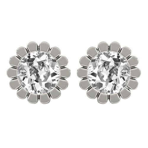 Drop Earrings 14K White Gold with Brilliant Diamond – main view