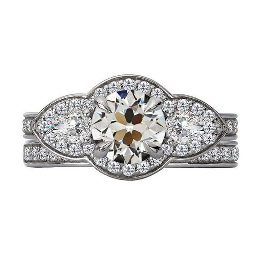 Real Diamond Halo Setting Ring – main view