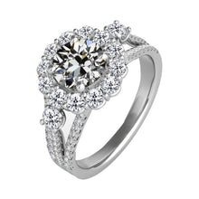 Authentic Diamond Halo Setting Ring 4 ct 14K White Gold – main view